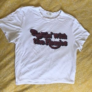 ROLLIN’ WITH THE HOMIES White Crop Top